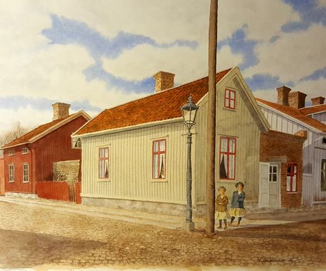 Kyrkogatan - Nygatan - Vänersborg "tidigt 1900-tal"