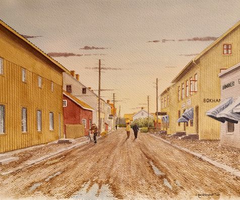 Efter regnet - Brålanda "tidigt 1900-tal"           SÅLD