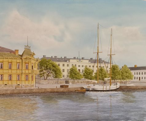Nedanför Residenset - Vänersborg "tidigt 1900-tal"            SÅLD