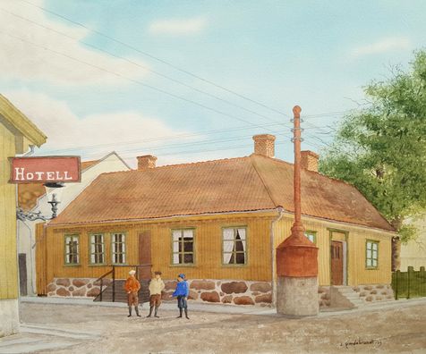 Tre grabbar på Residensgatan - Vänersborg "tidigt 1900-tal"